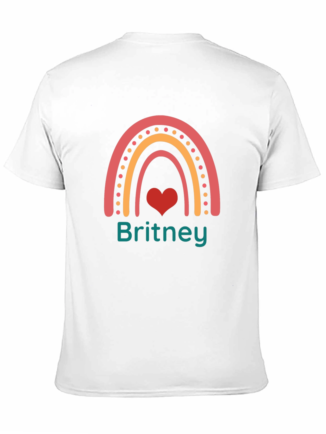 Britney Rainbow Heart Personalized T-Shirt
