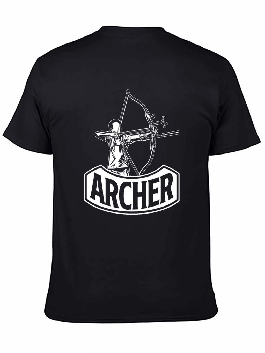 Archer Graphic Tee - Black Cotton T-Shirt