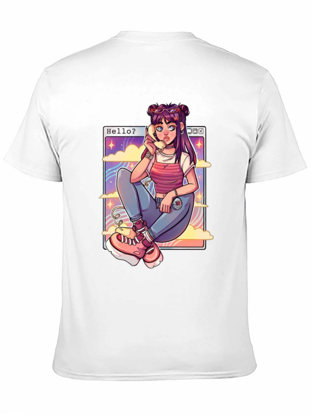 Anime Girl on a Cloud T-Shirt