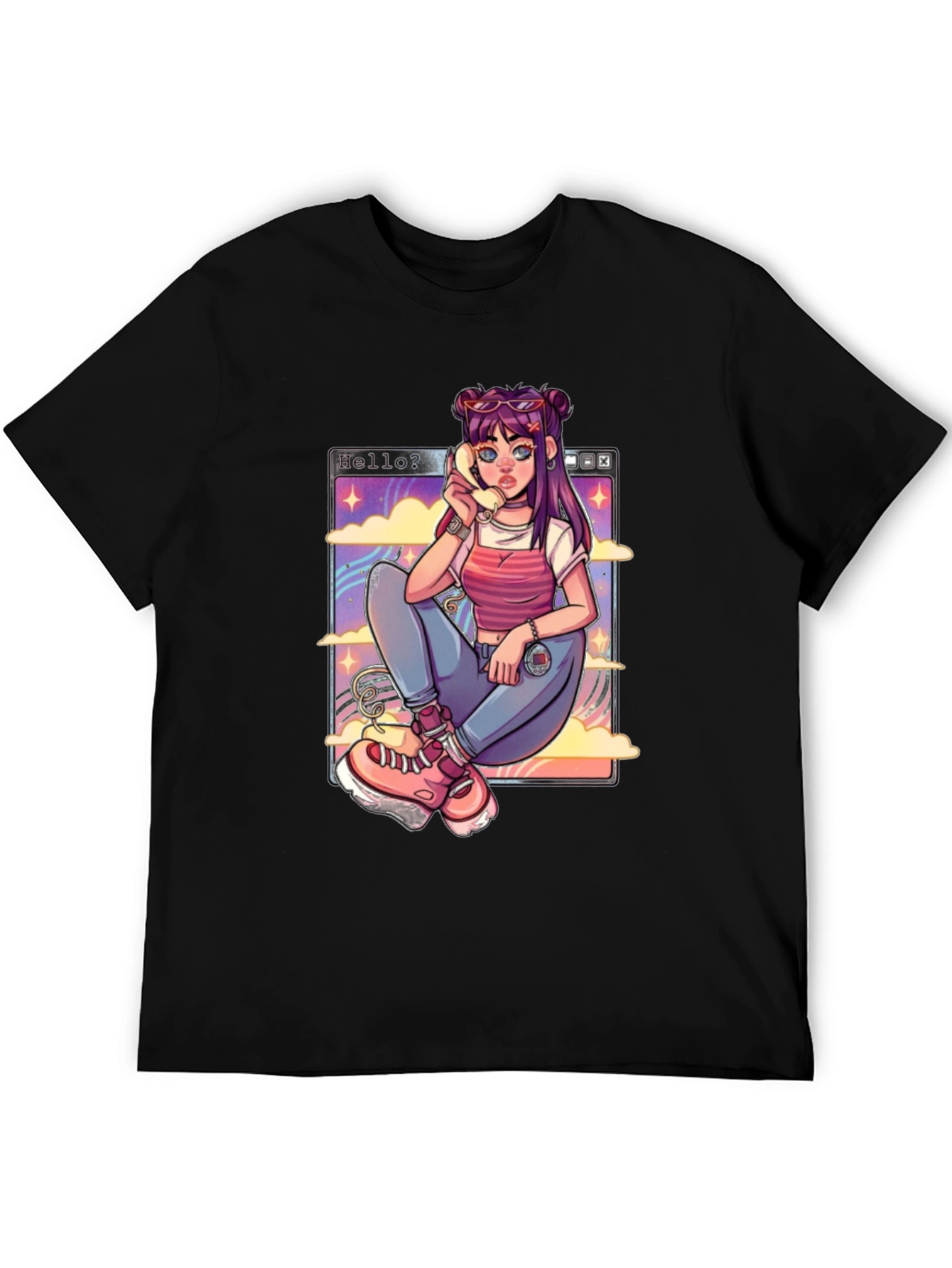 Anime Girl on a Cloud T-Shirt