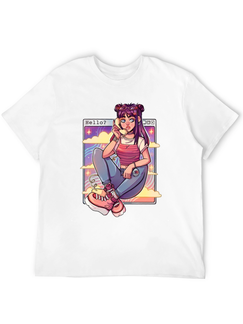 Anime Girl on a Cloud T-Shirt