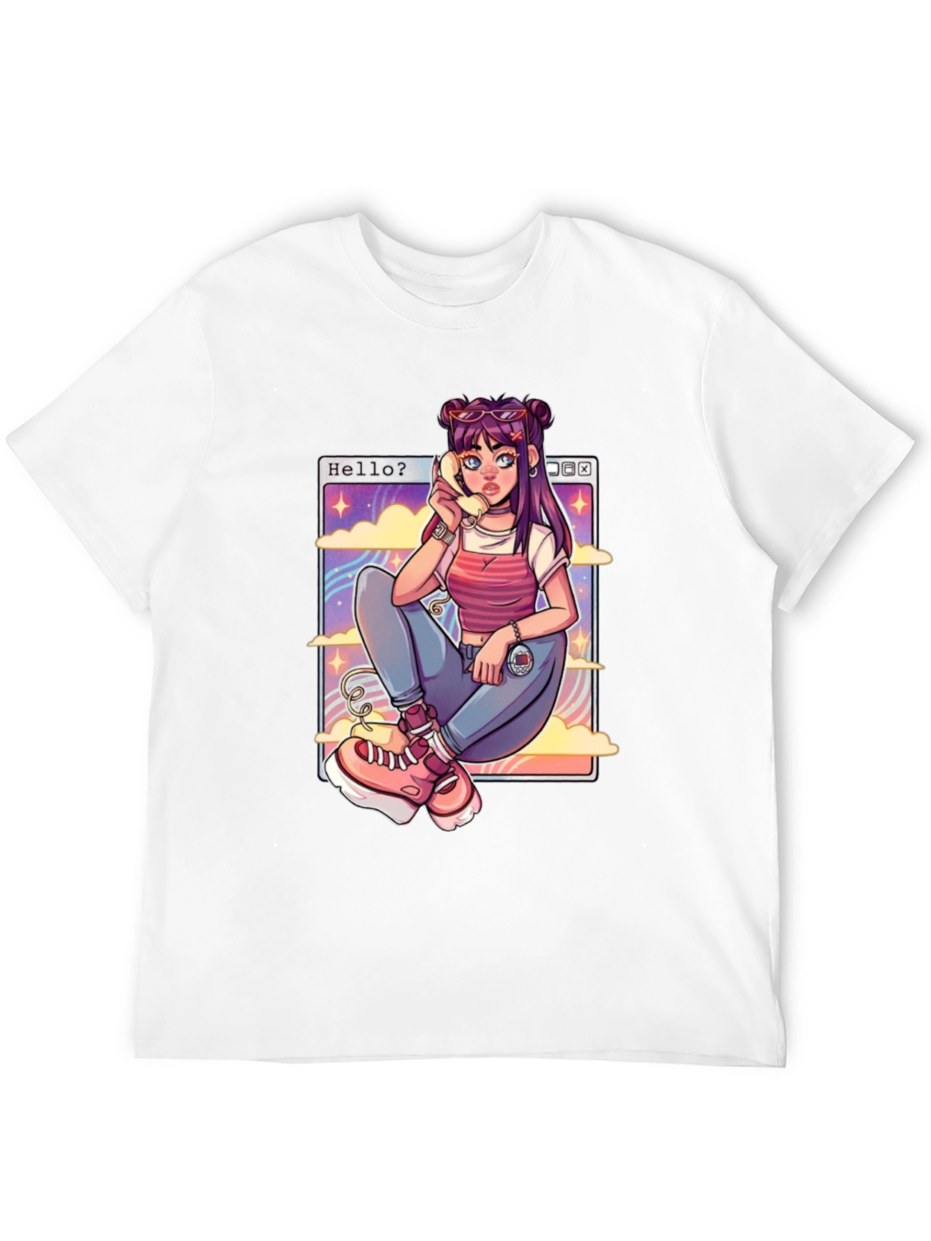 Anime Girl on a Cloud T-Shirt