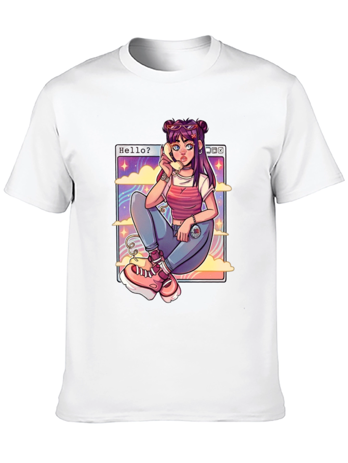 Anime Girl on a Cloud T-Shirt