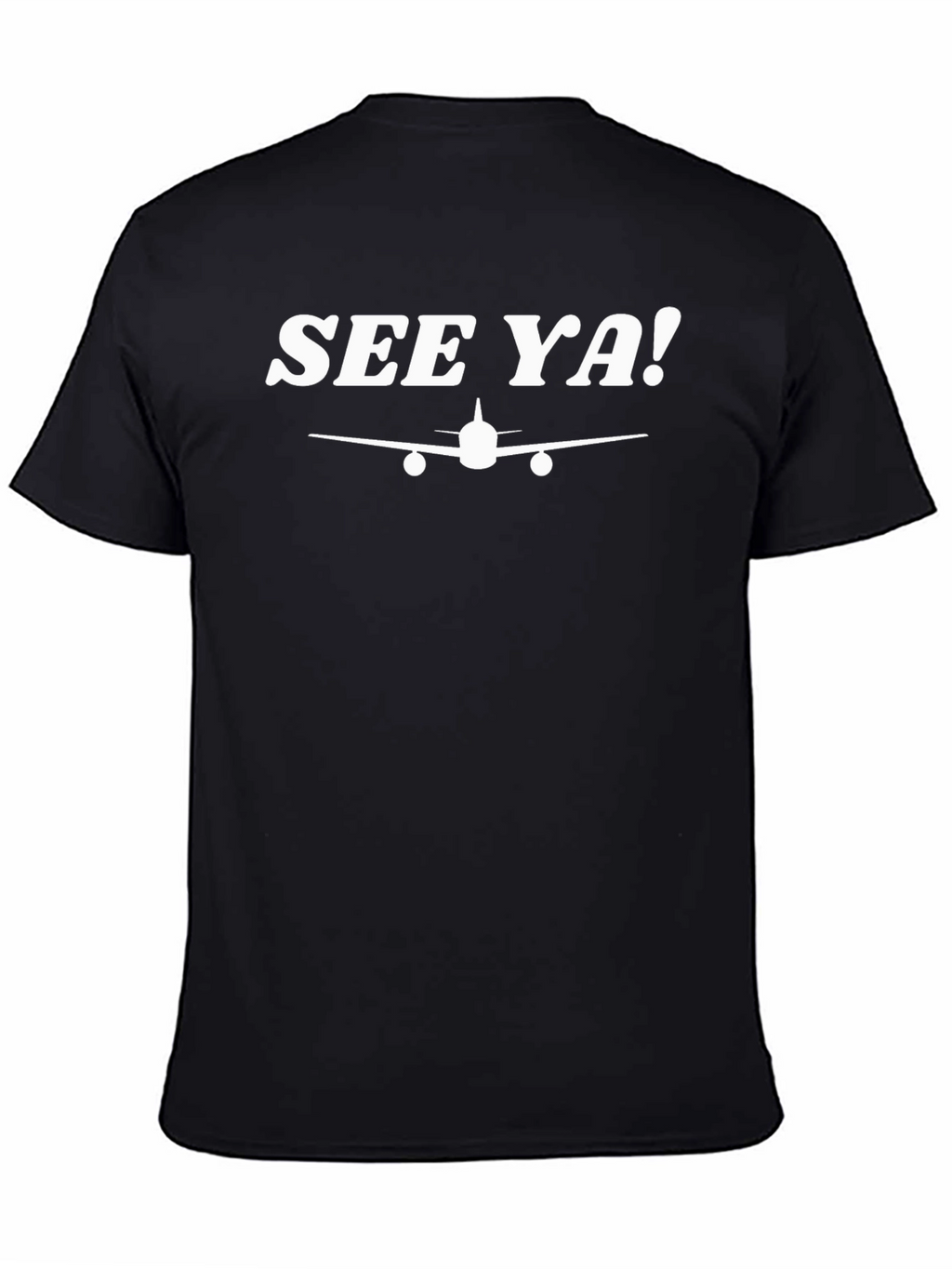 See Ya! Airplane Graphic T-Shirt - Black
