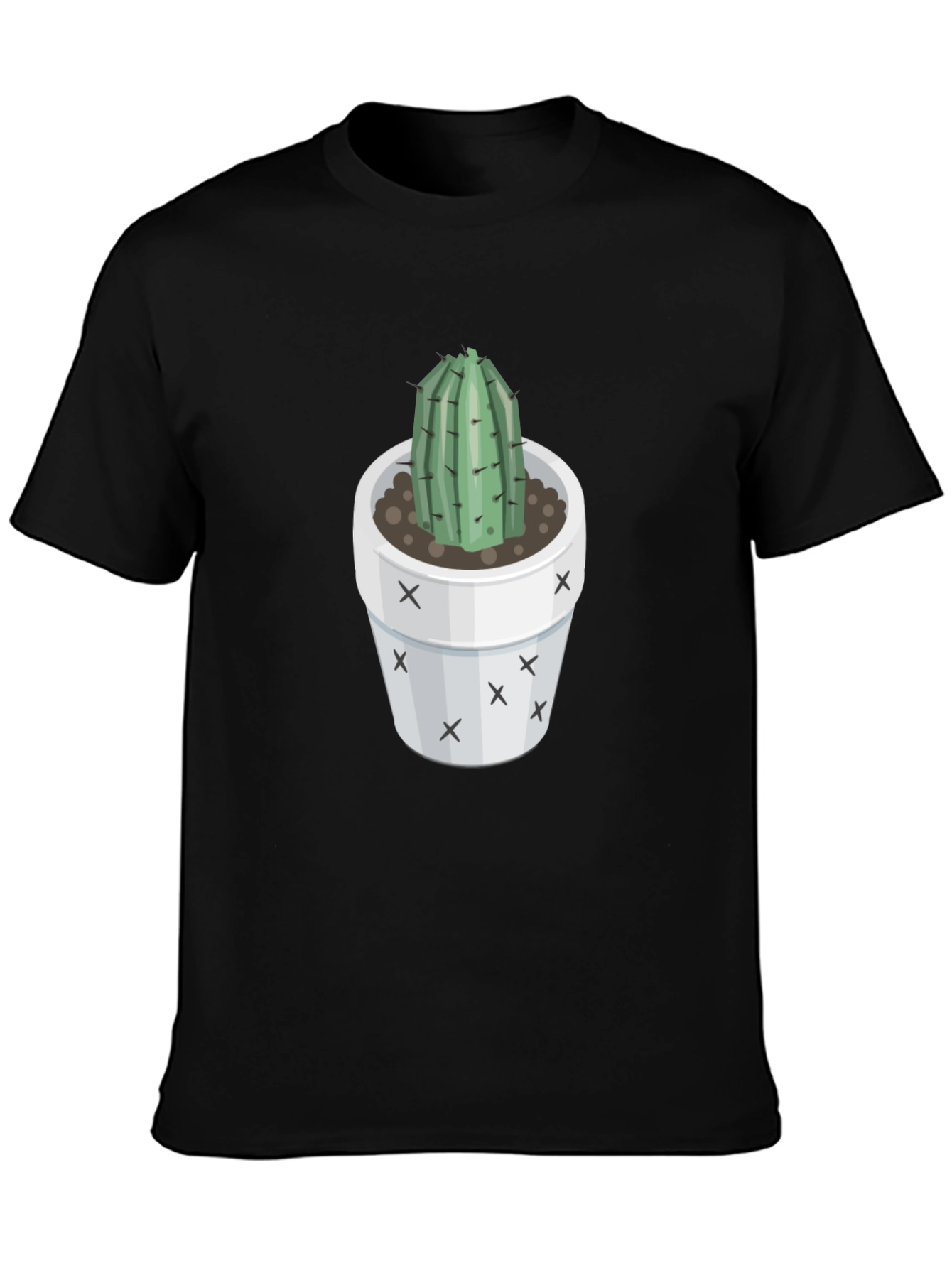 Trendy Cactus T-Shirt - Black Graphic Tee