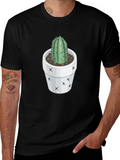 Trendy Cactus T-Shirt - Black Graphic Tee