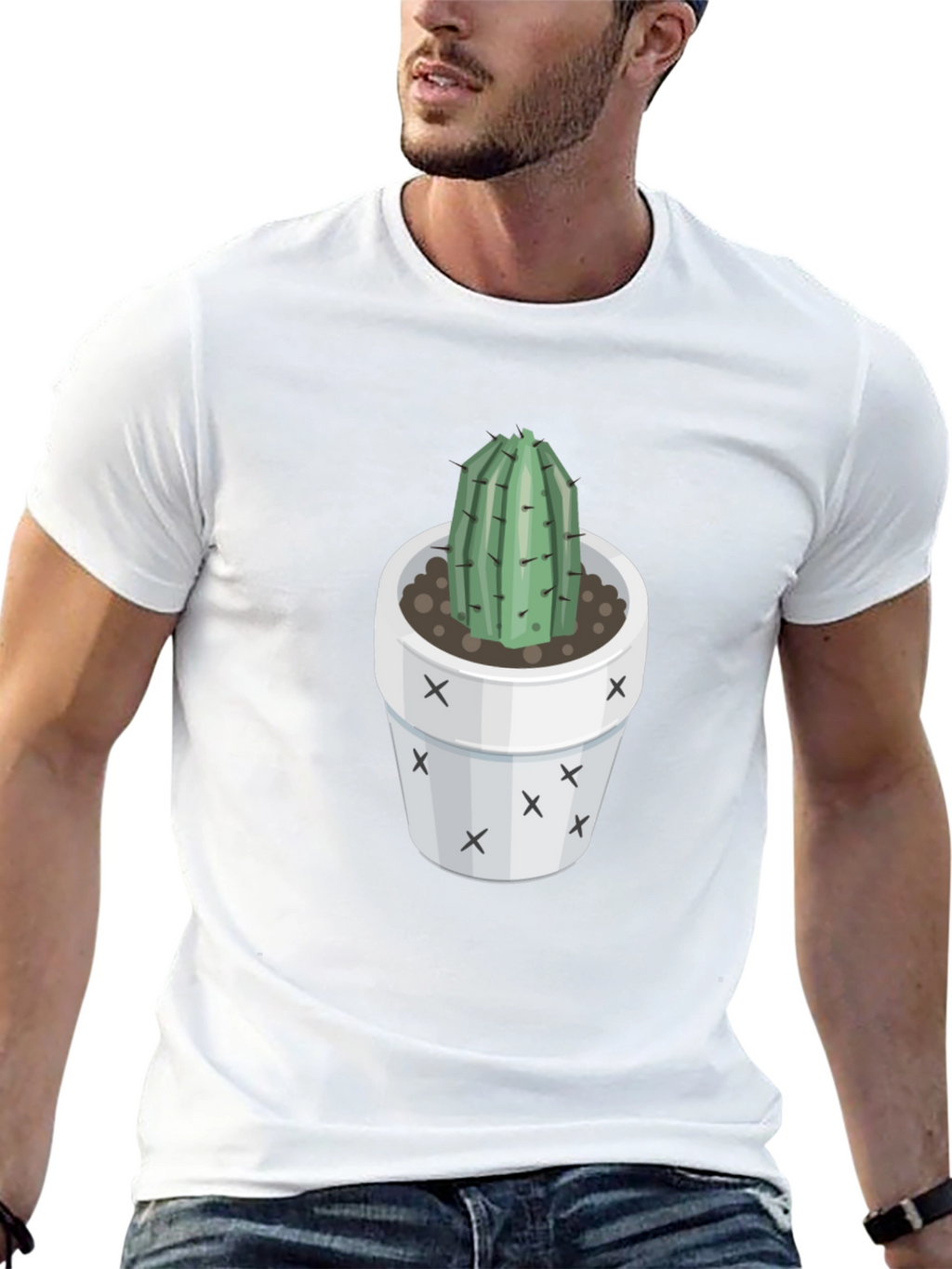 Trendy Cactus T-Shirt - Black Graphic Tee