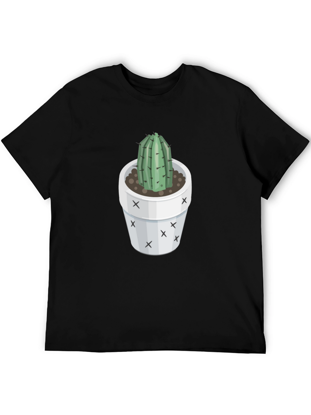 Trendy Cactus T-Shirt - Black Graphic Tee