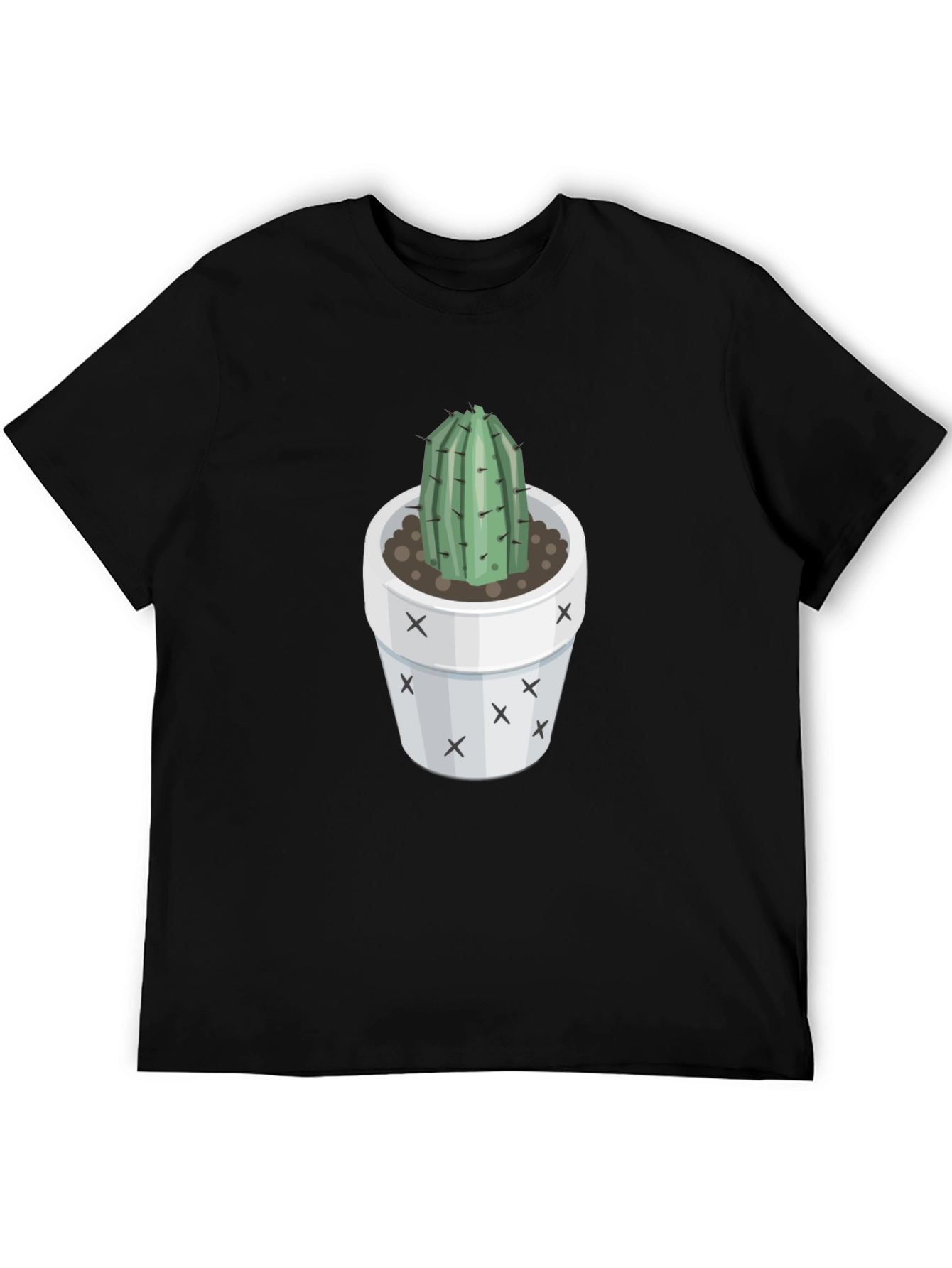 Trendy Cactus T-Shirt - Black Graphic Tee