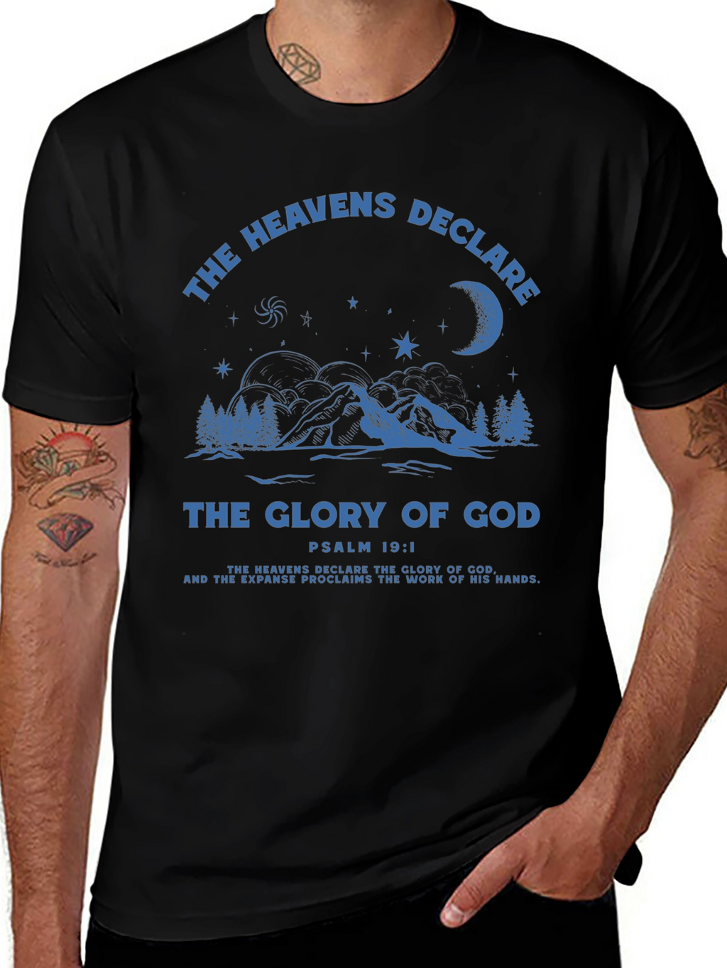 The Heavens Declare T-Shirt - Christian Apparel
