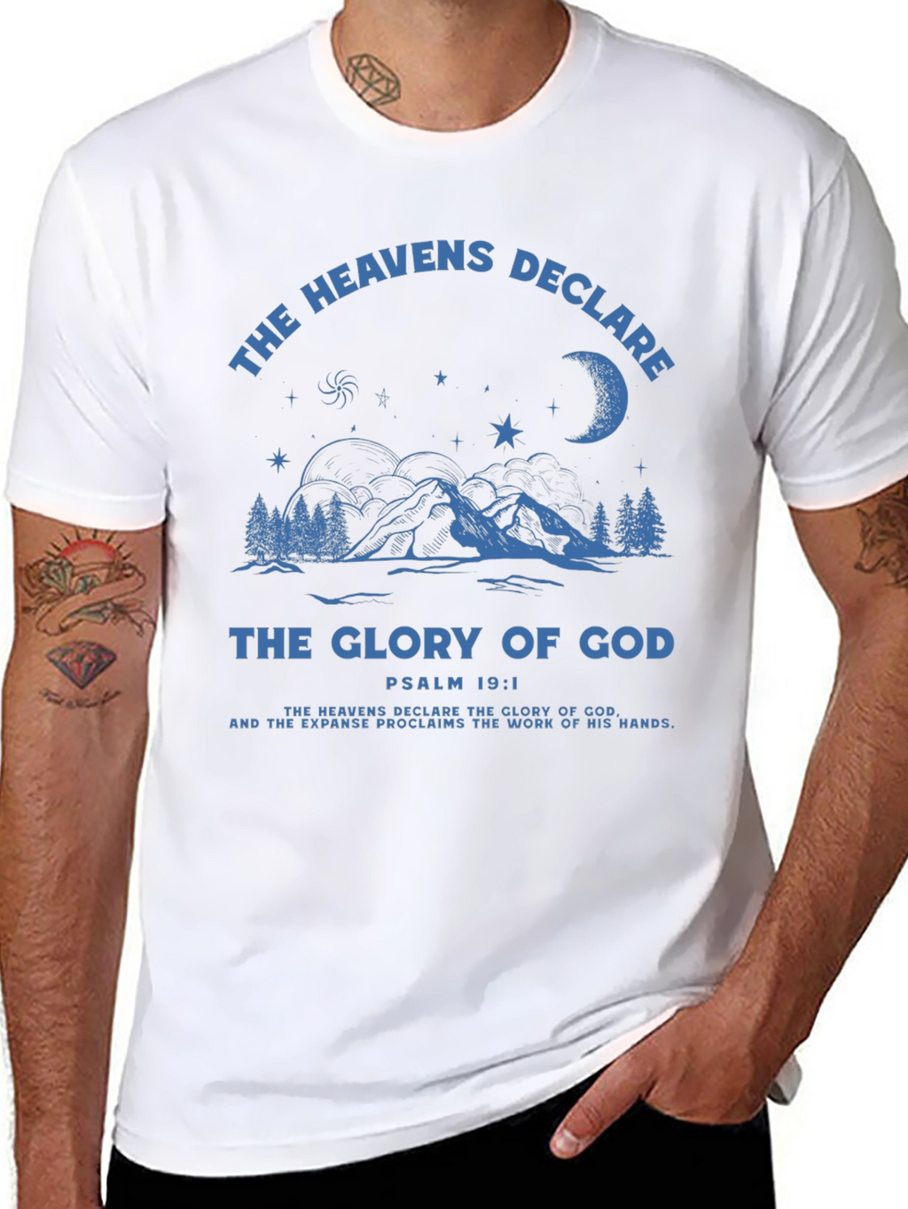 The Heavens Declare T-Shirt - Christian Apparel