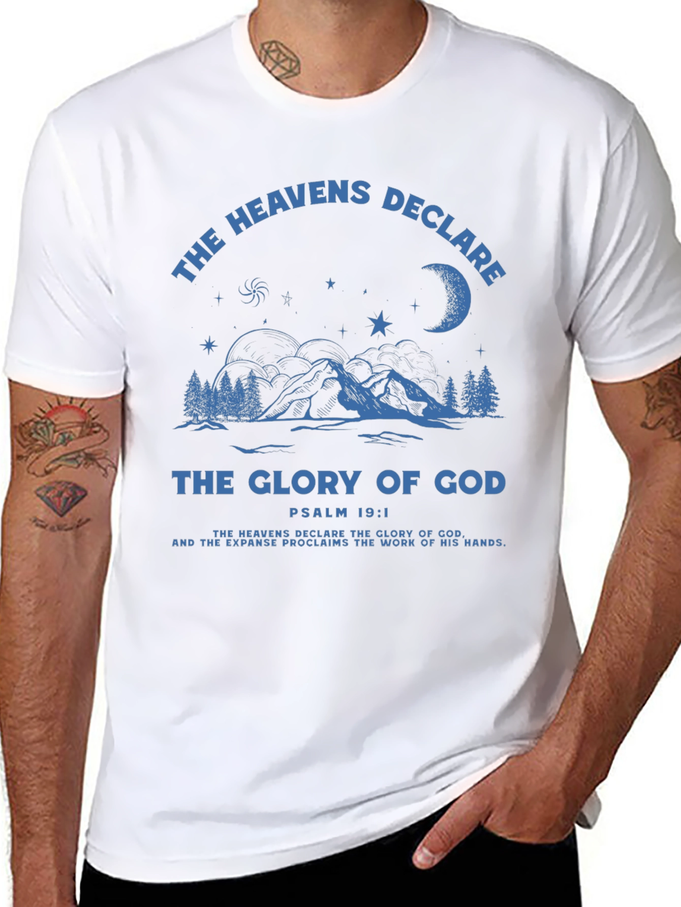 The Heavens Declare T-Shirt - Christian Apparel