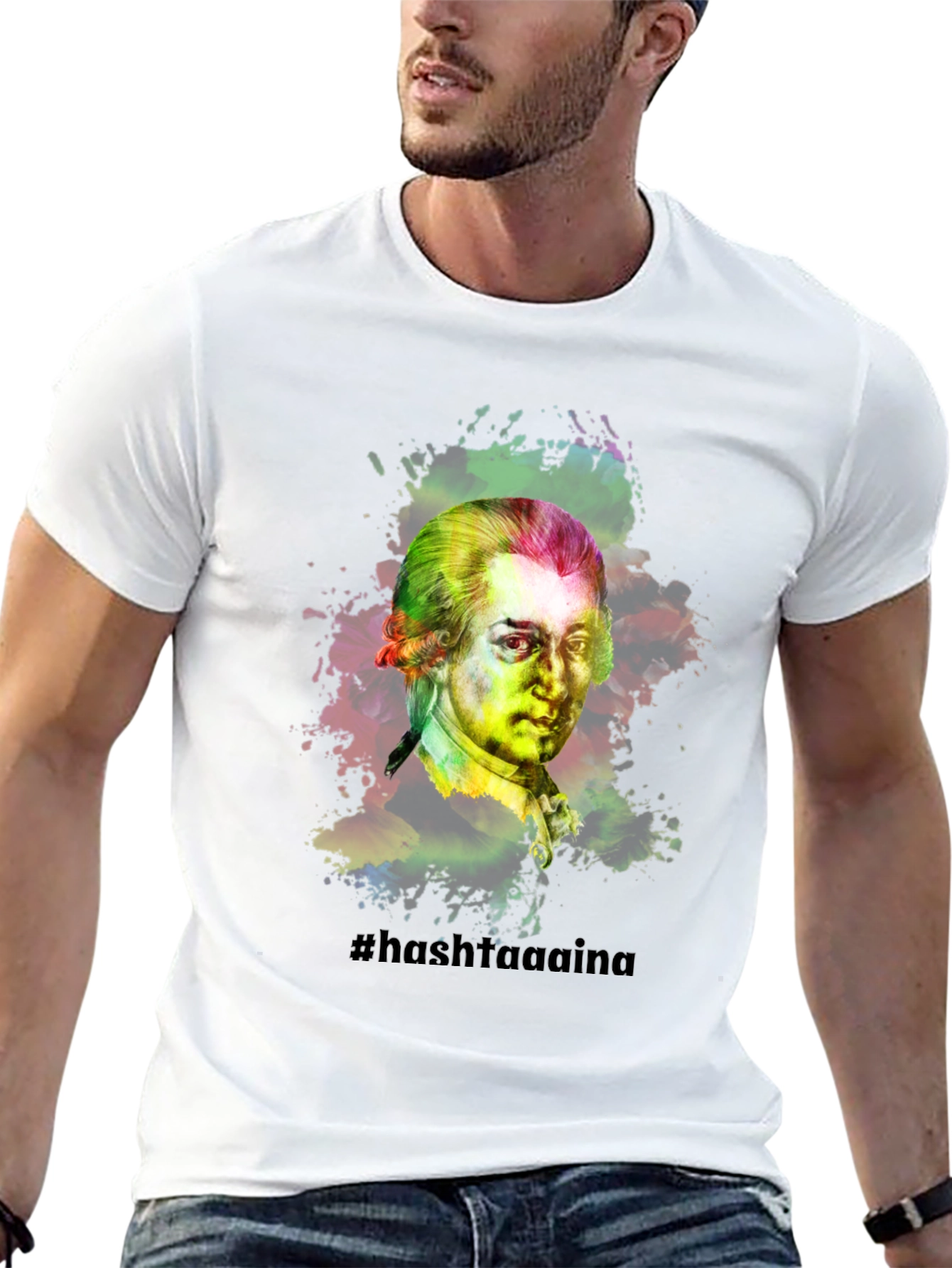 Mozart Watercolor T-Shirt - #hashtagagaina