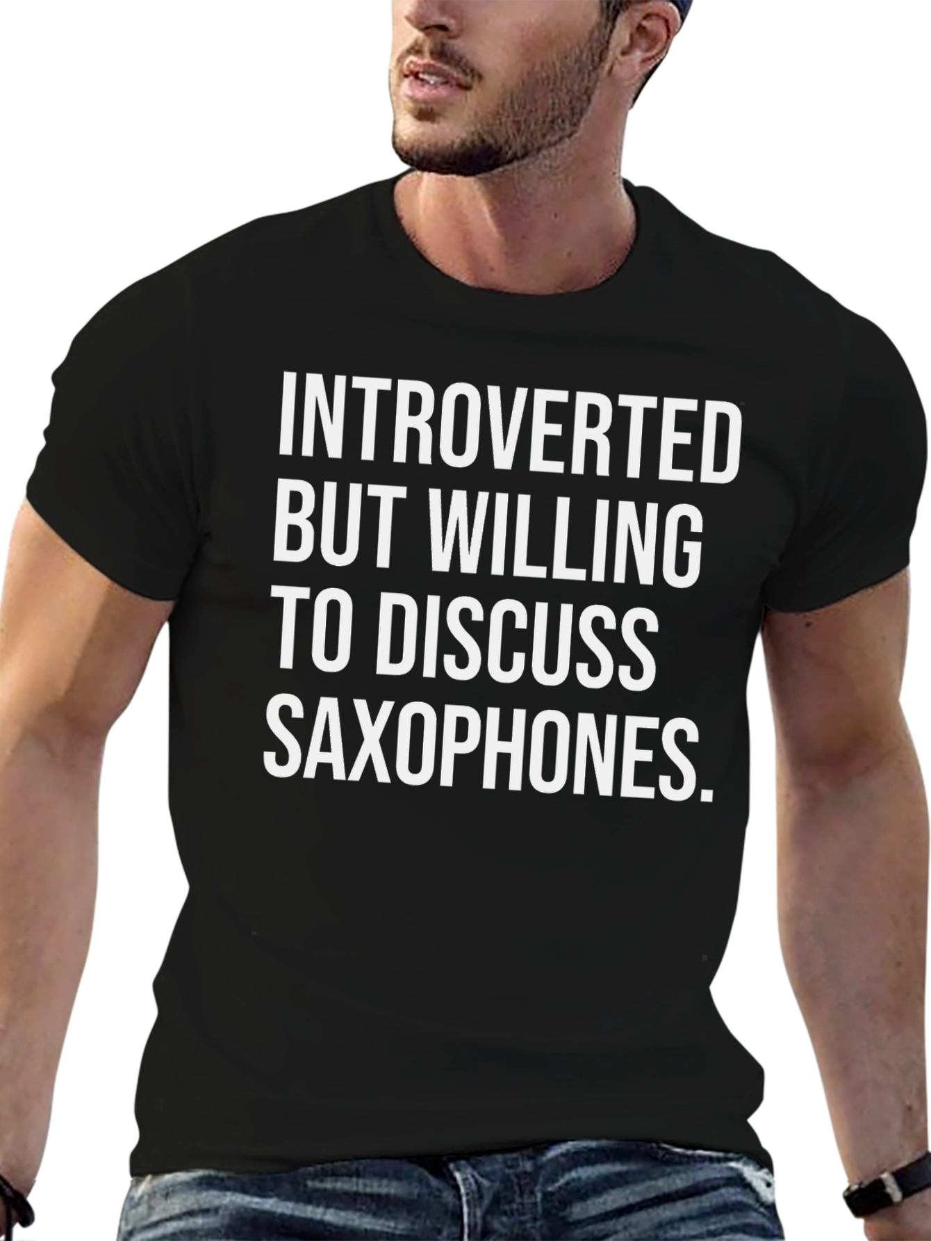 Introverted Saxophone T-Shirt - Funny Musician Tee