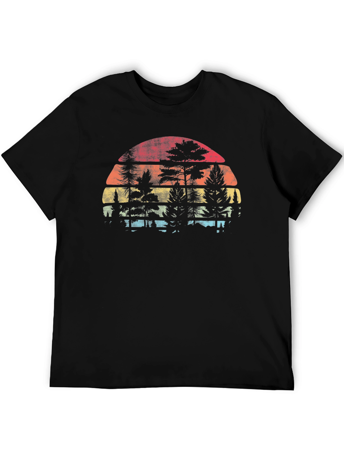 Retro Sunset Tree Silhouette T-Shirt