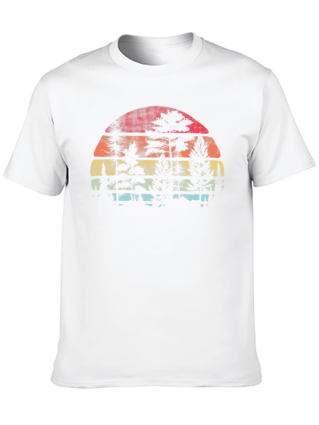 Retro Sunset Tree Silhouette T-Shirt