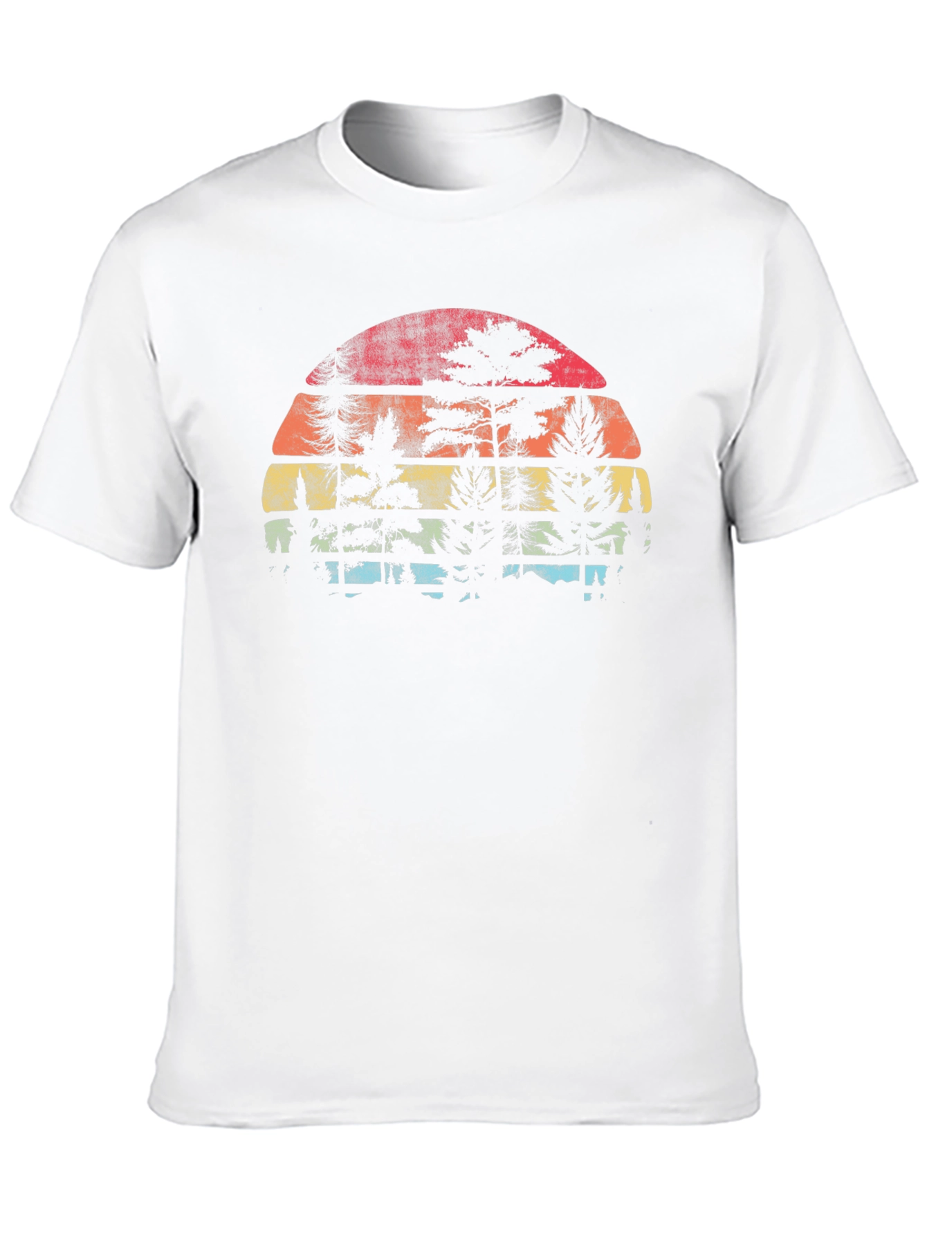 Retro Sunset Tree Silhouette T-Shirt
