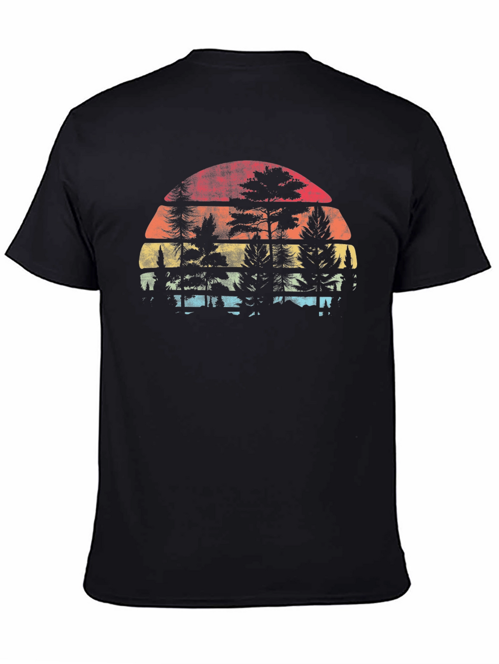 Retro Sunset Tree Silhouette T-Shirt