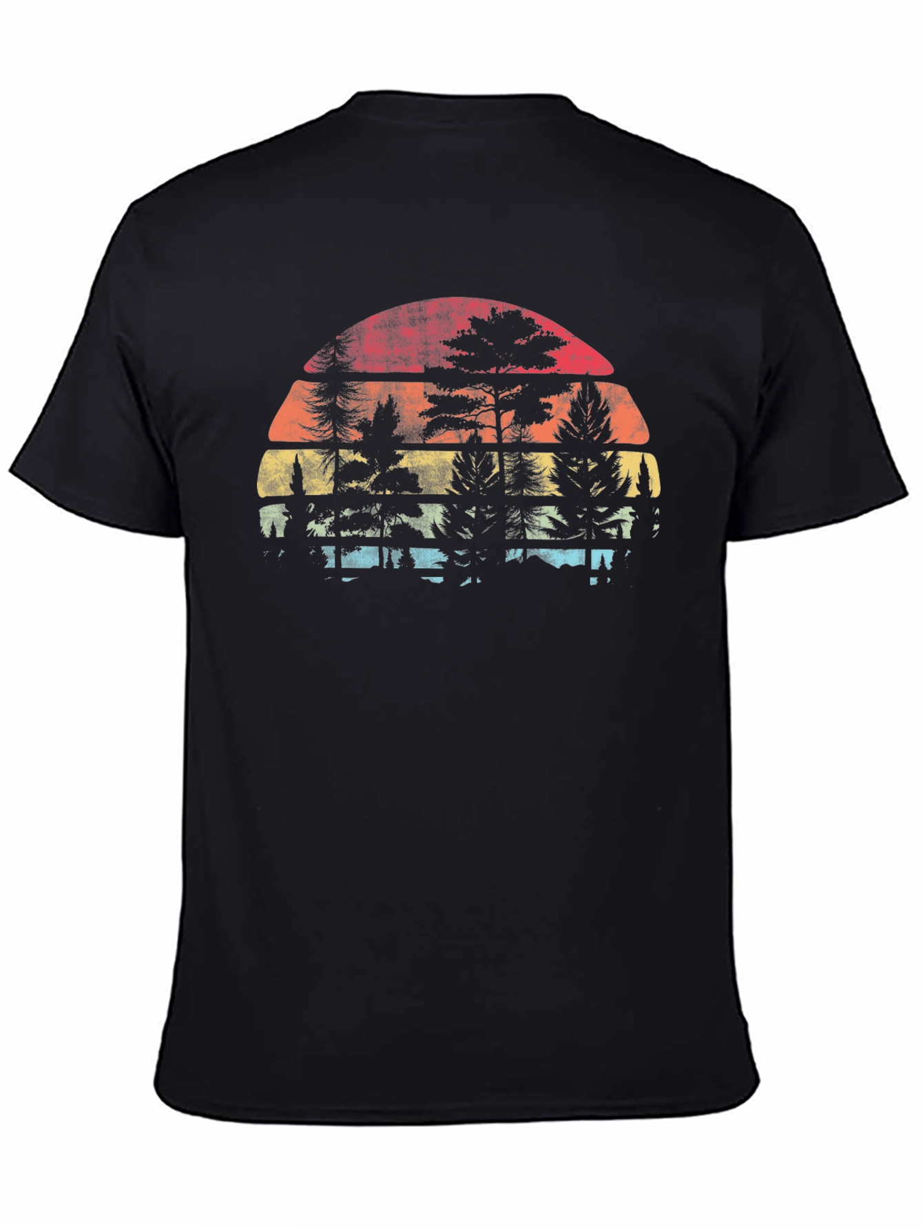 Retro Sunset Tree Silhouette T-Shirt
