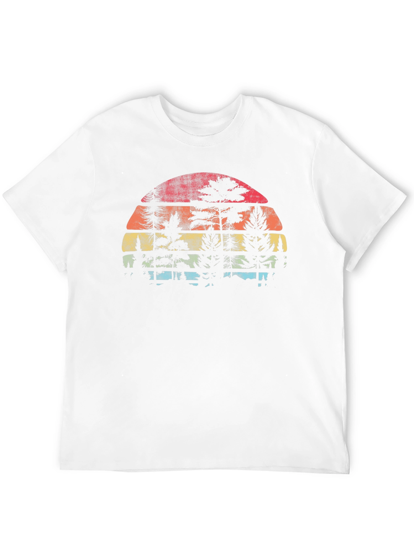 Retro Sunset Tree Silhouette T-Shirt