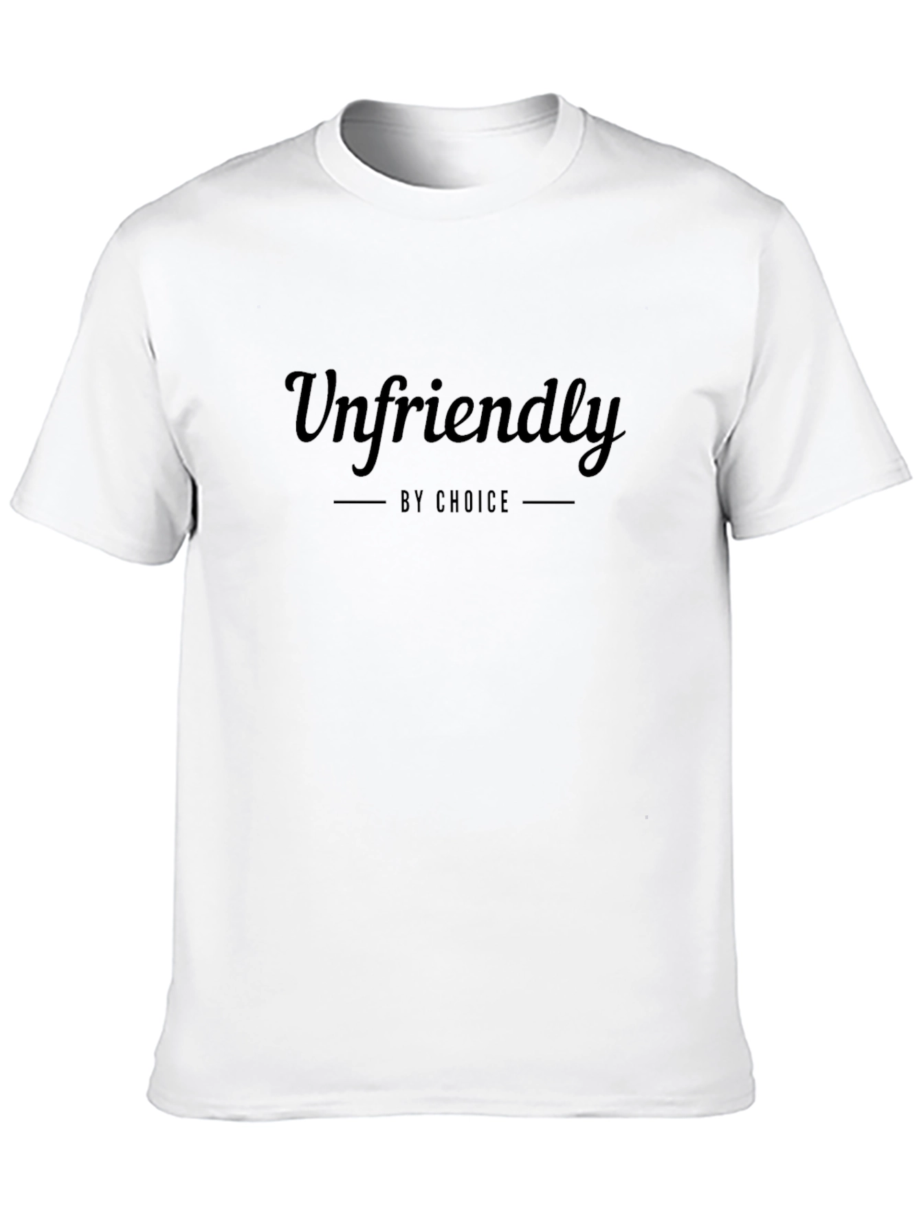 Unfriendly By Choice - Mens Black Graphic Tee