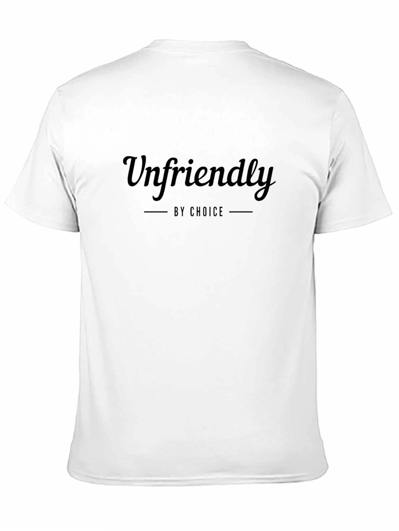Unfriendly By Choice - Mens Black Graphic Tee
