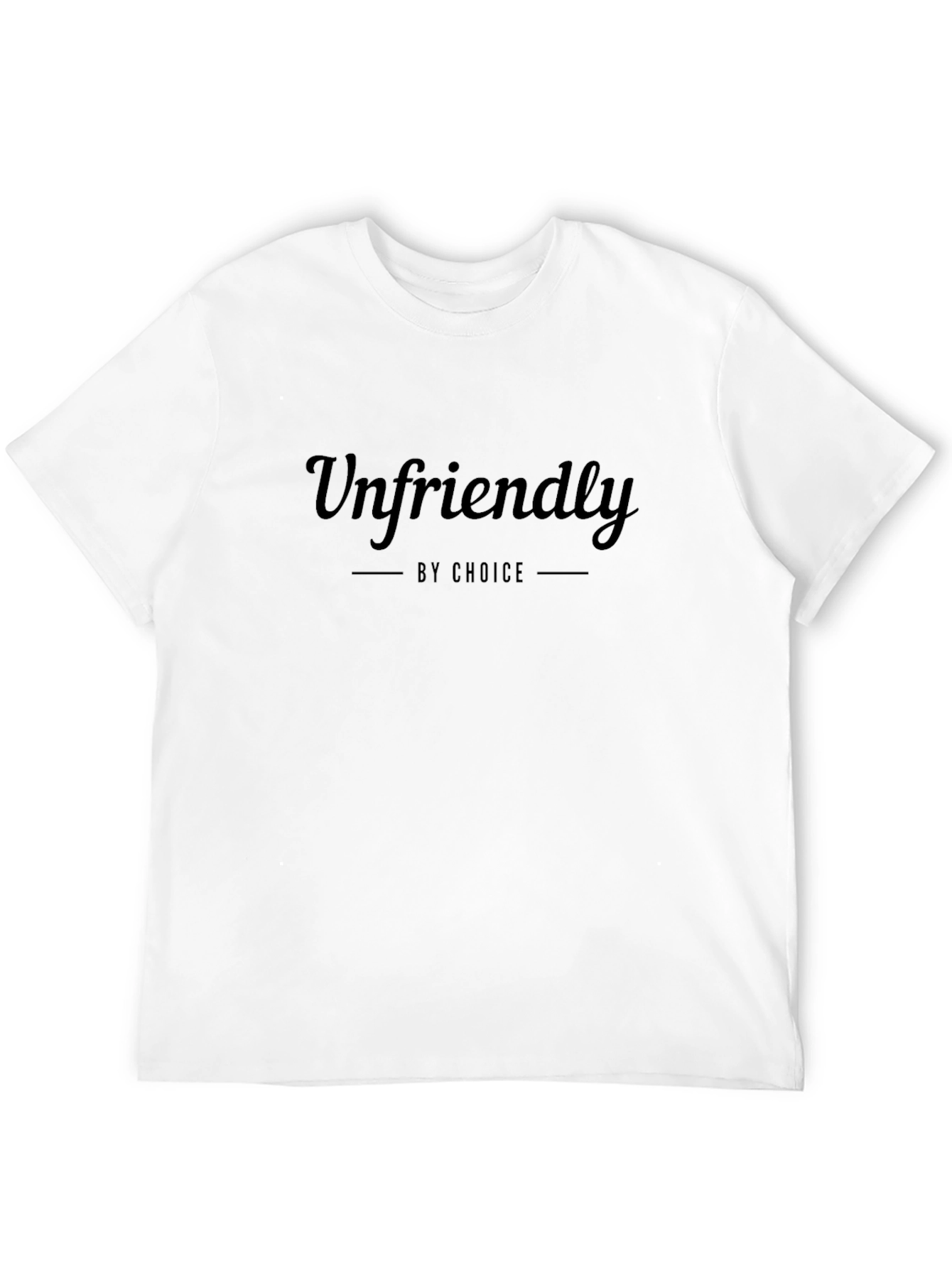 Unfriendly By Choice - Mens Black Graphic Tee
