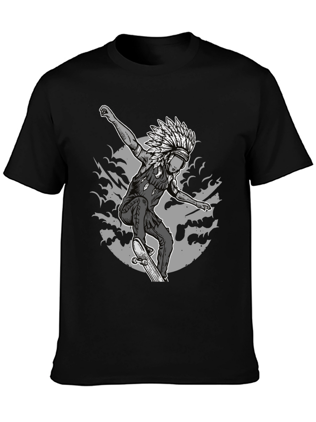 Skateboarding Native American T-Shirt