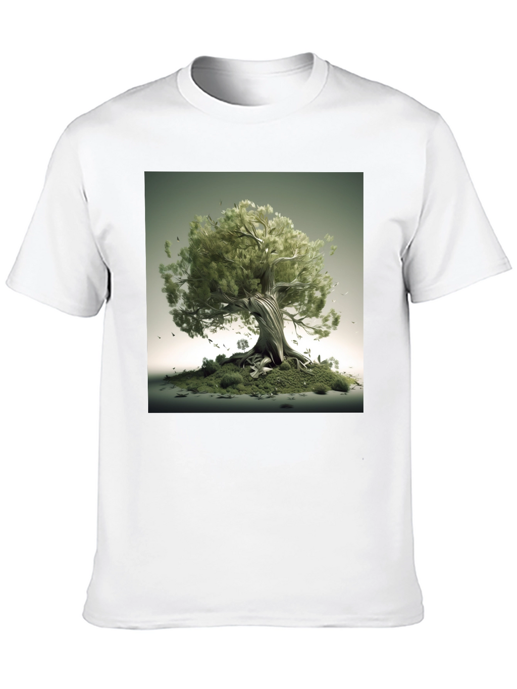 Nature Tree Graphic Black T-Shirt