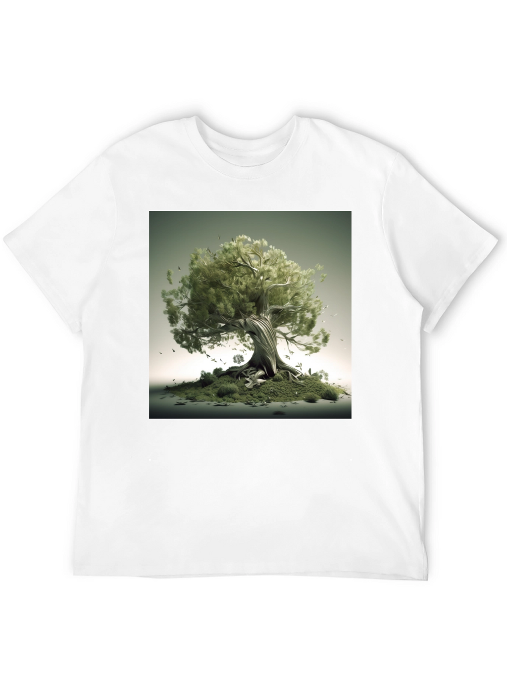 Nature Tree Graphic Black T-Shirt