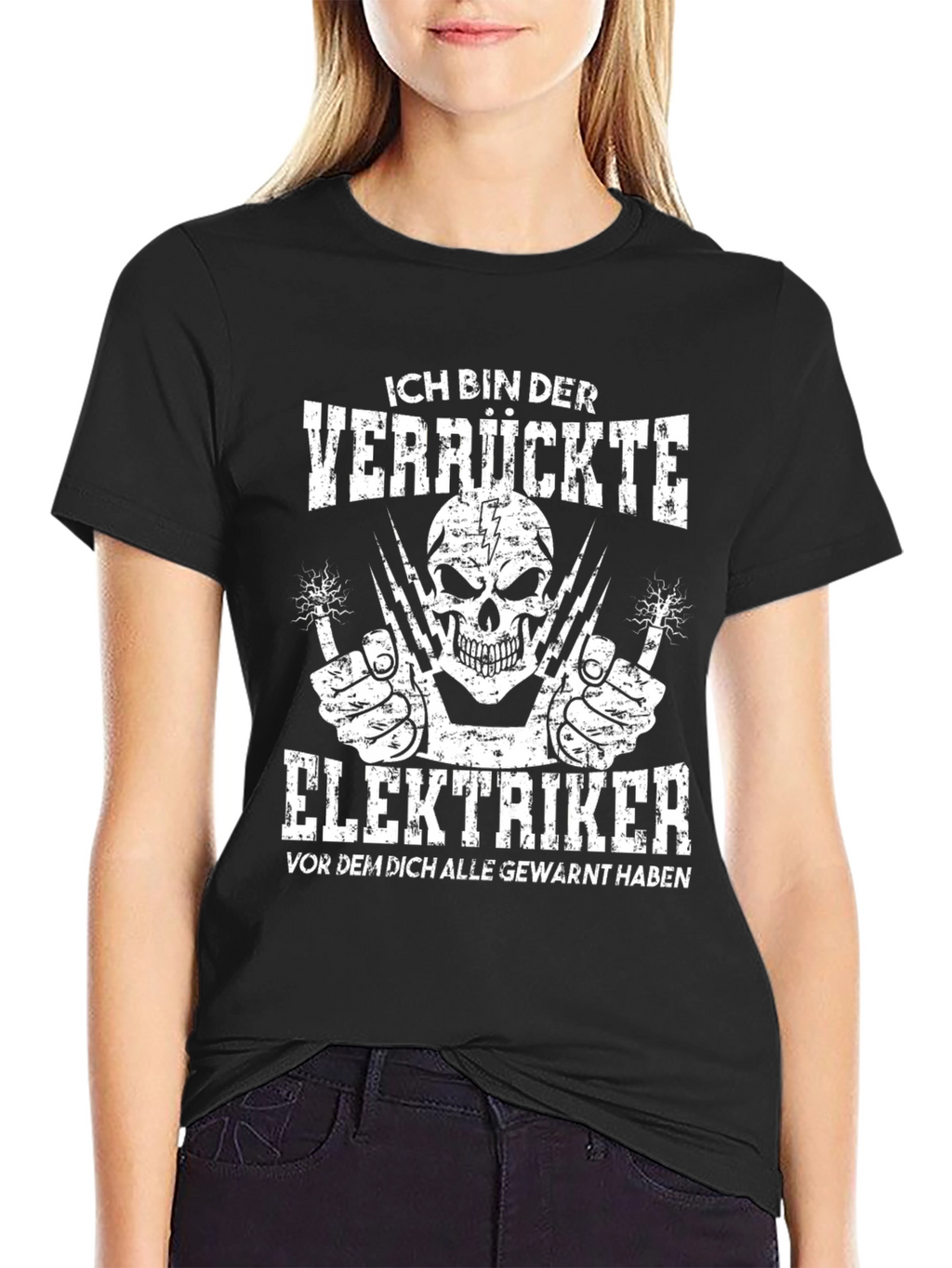 Crazy Electrician T-Shirt - Funny German Slogan