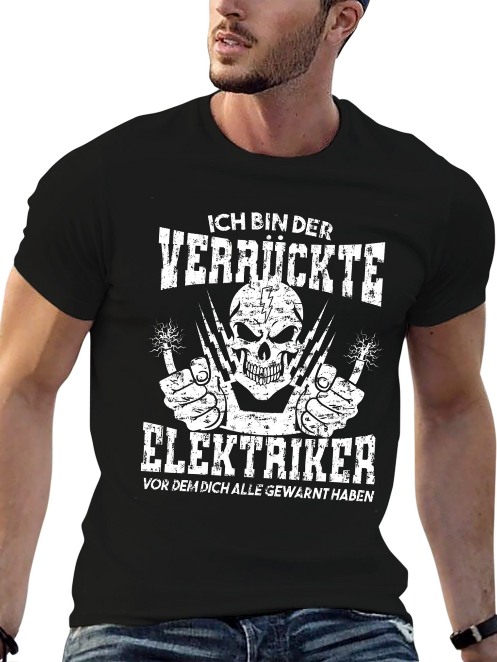 Crazy Electrician T-Shirt - Funny German Slogan