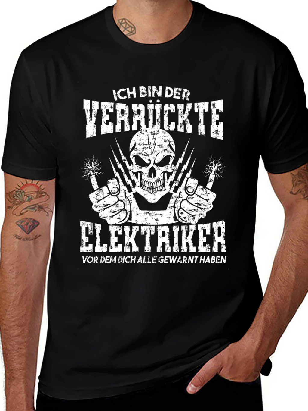Crazy Electrician T-Shirt - Funny German Slogan