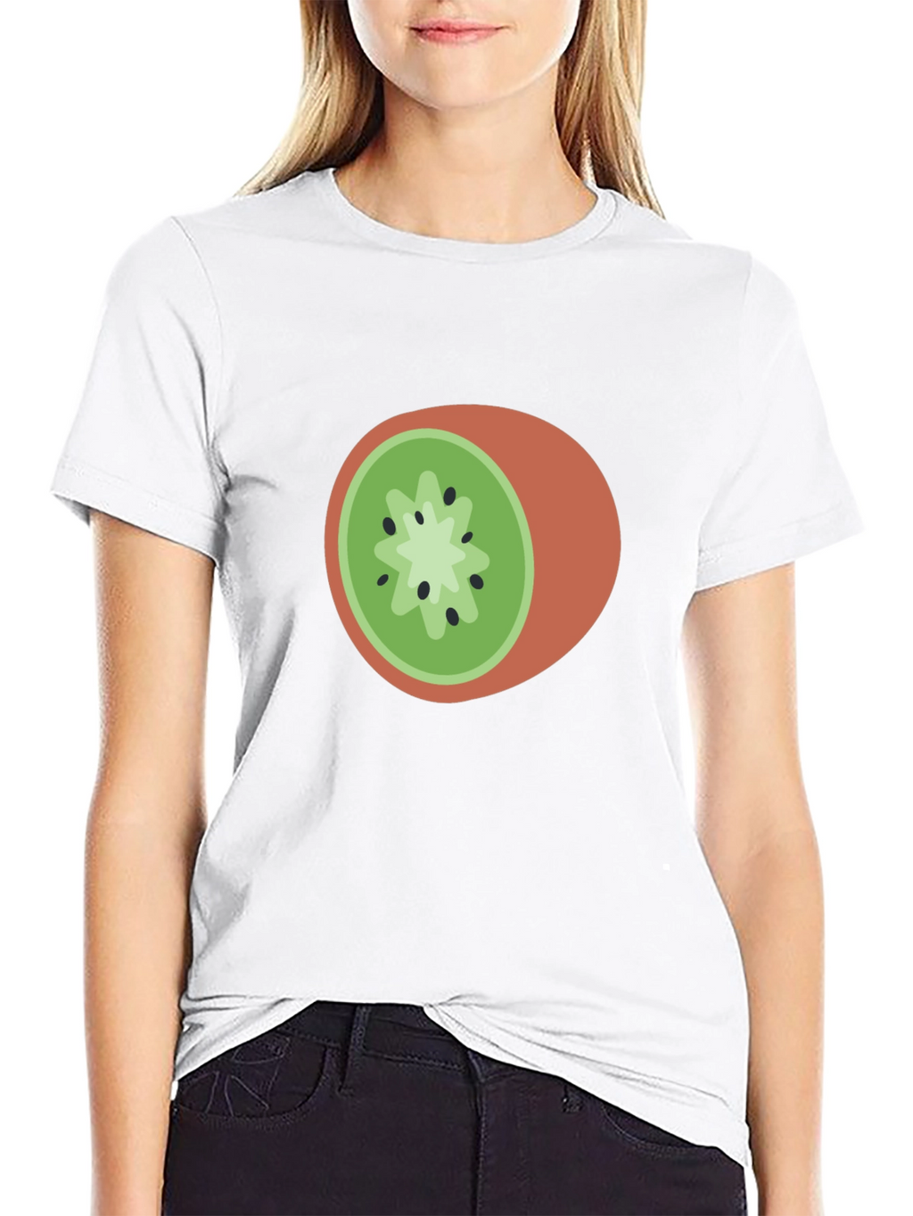 Kiwi Slice Graphic Tee - Casual Fruit Lovers T-Shirt