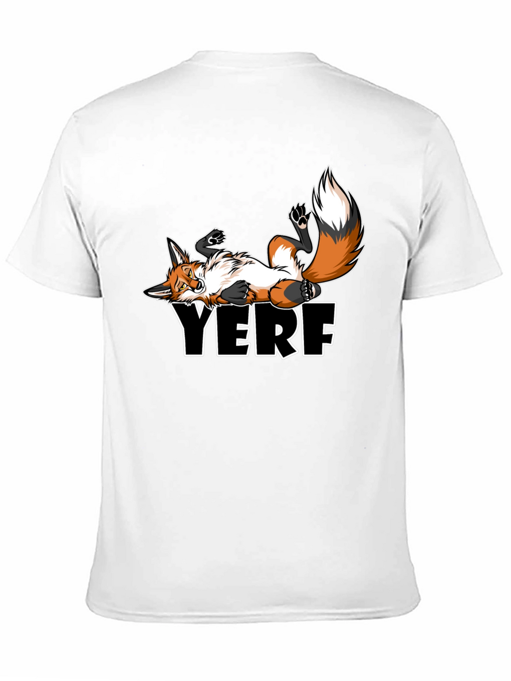 YERF Fox Graphic Tee - Black Casual T-Shirt