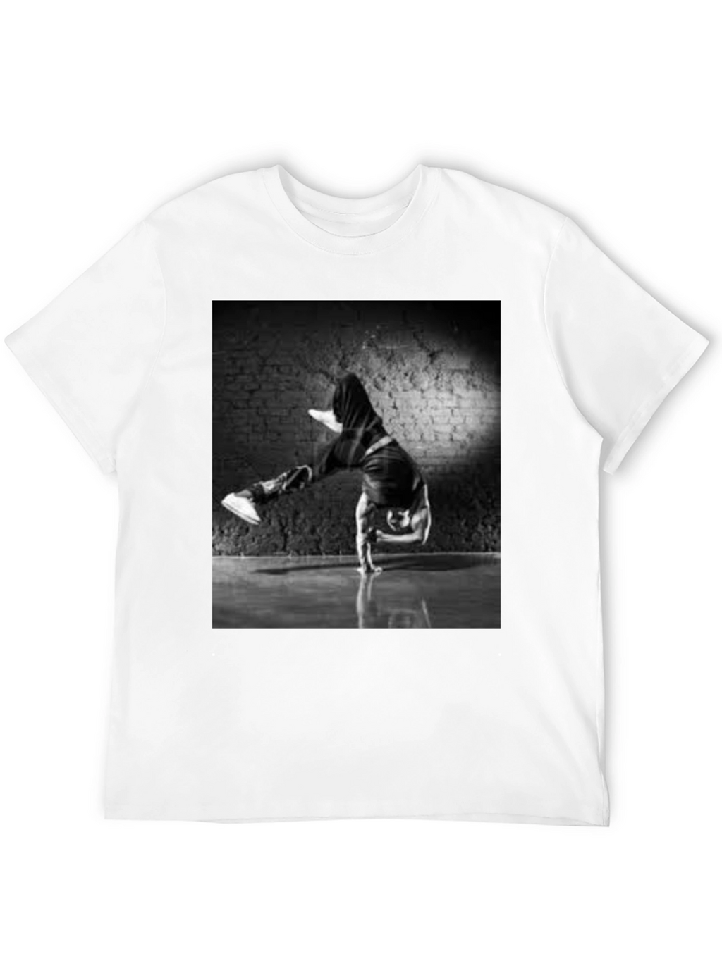 Cool Black T-Shirt with Breakdancer Graphic