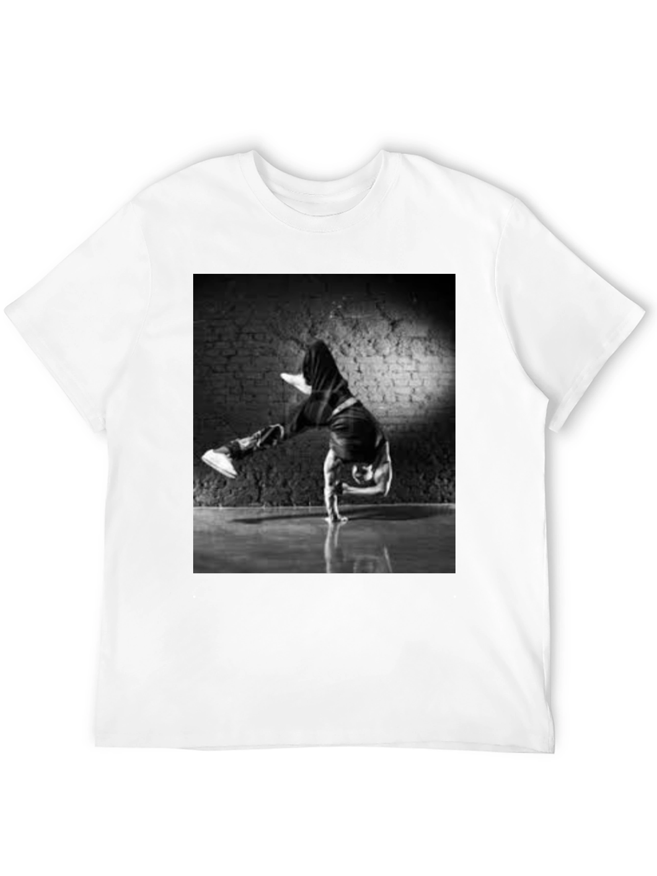 Cool Black T-Shirt with Breakdancer Graphic