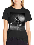 Cool Black T-Shirt with Breakdancer Graphic