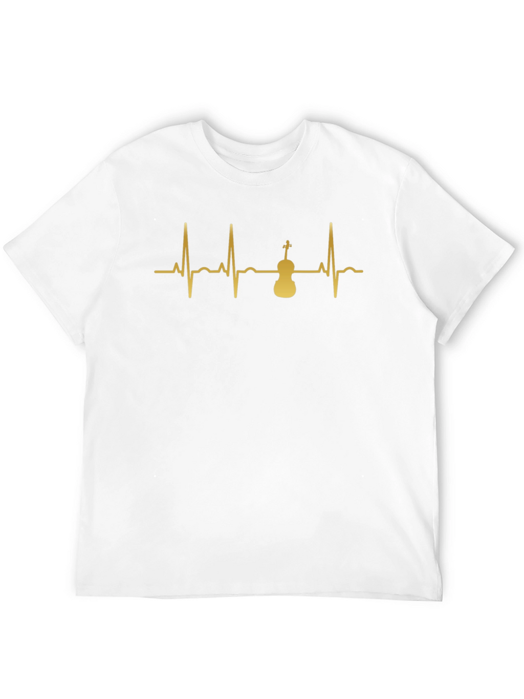 Violin Heartbeat Graphic Tee - Musicians Black T-Shirt