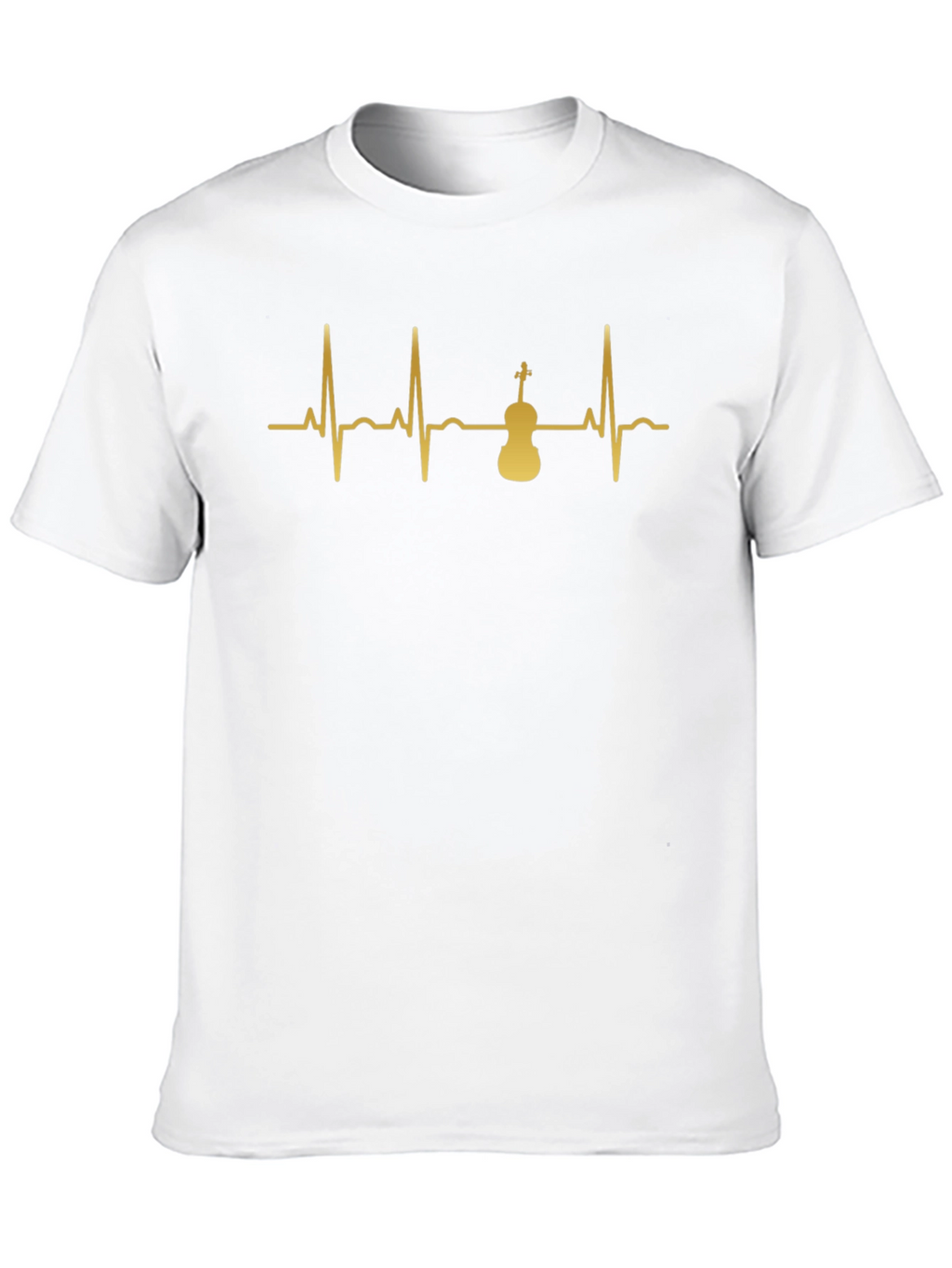 Violin Heartbeat Graphic Tee - Musicians Black T-Shirt