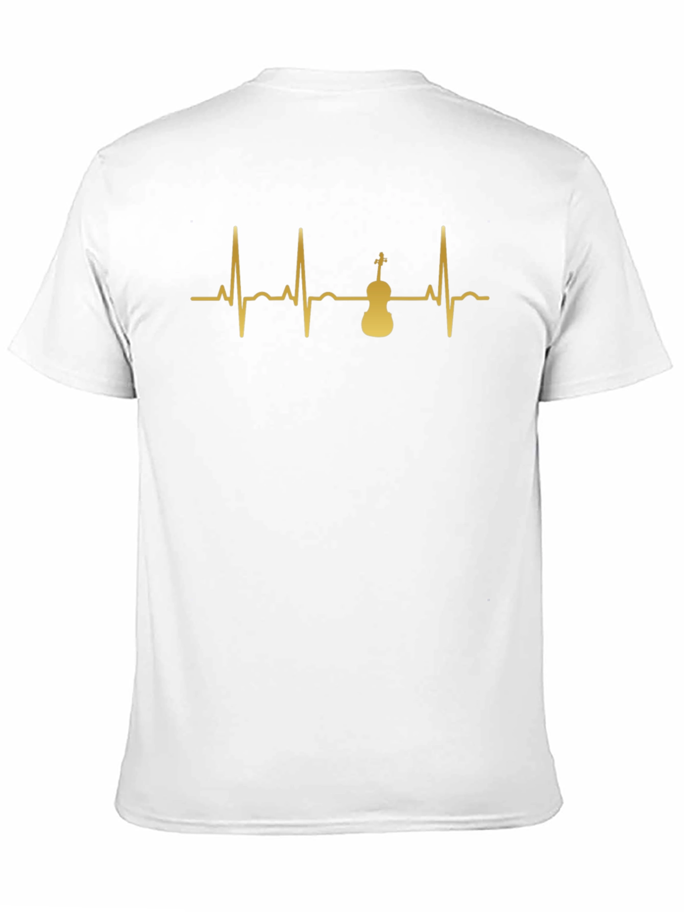 Violin Heartbeat Graphic Tee - Musicians Black T-Shirt