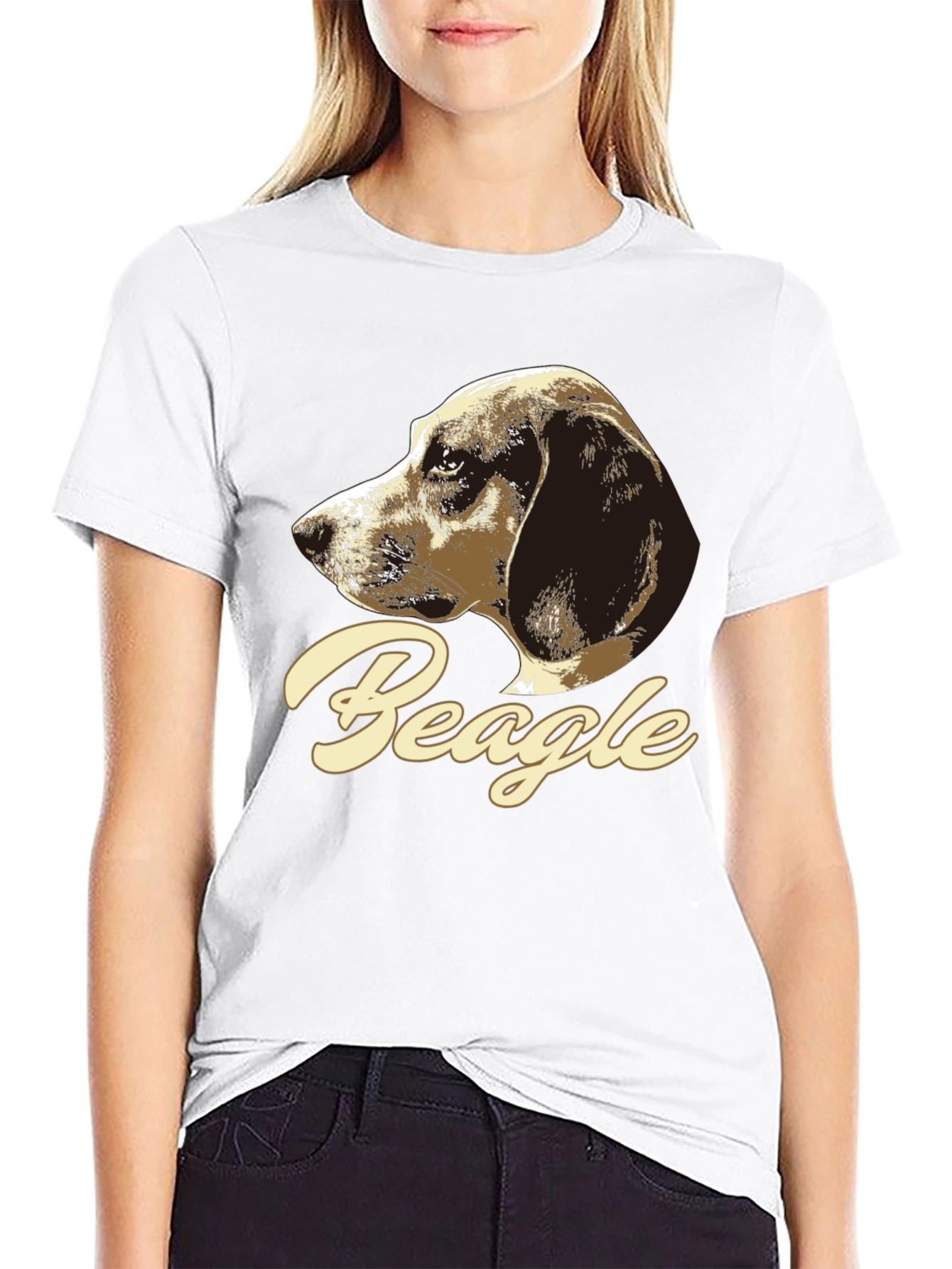 Beagle Dog Graphic Print T-Shirt