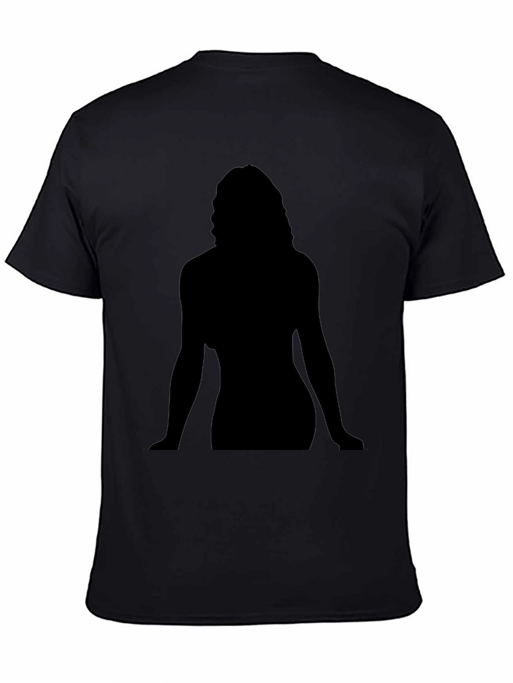 Silhouette Graphic Tee - Black Cotton Casual Shirt