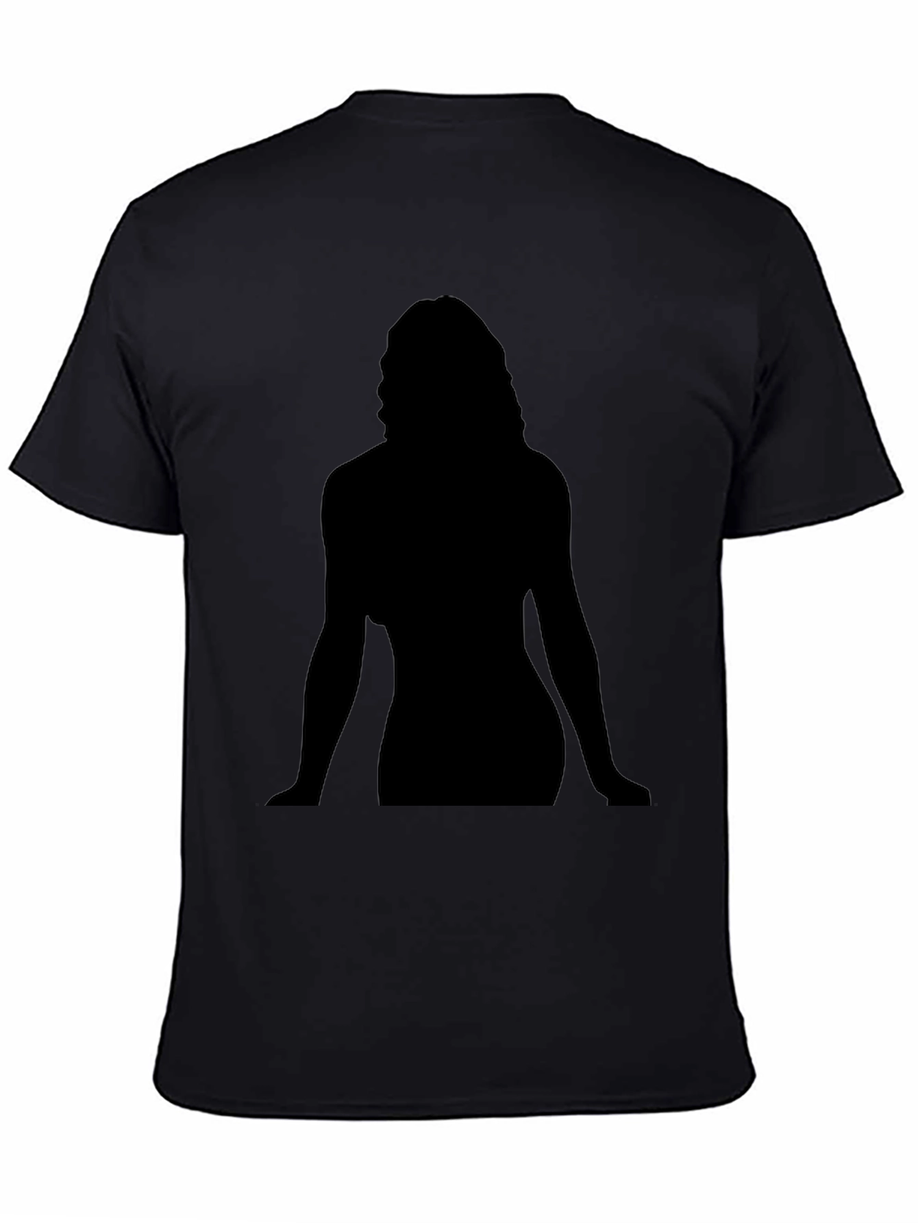 Silhouette Graphic Tee - Black Cotton Casual Shirt