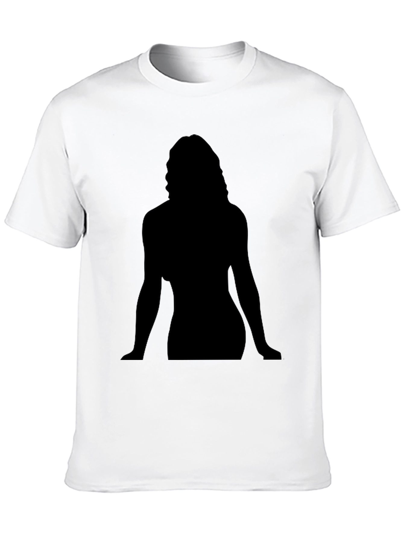 Silhouette Graphic Tee - Black Cotton Casual Shirt