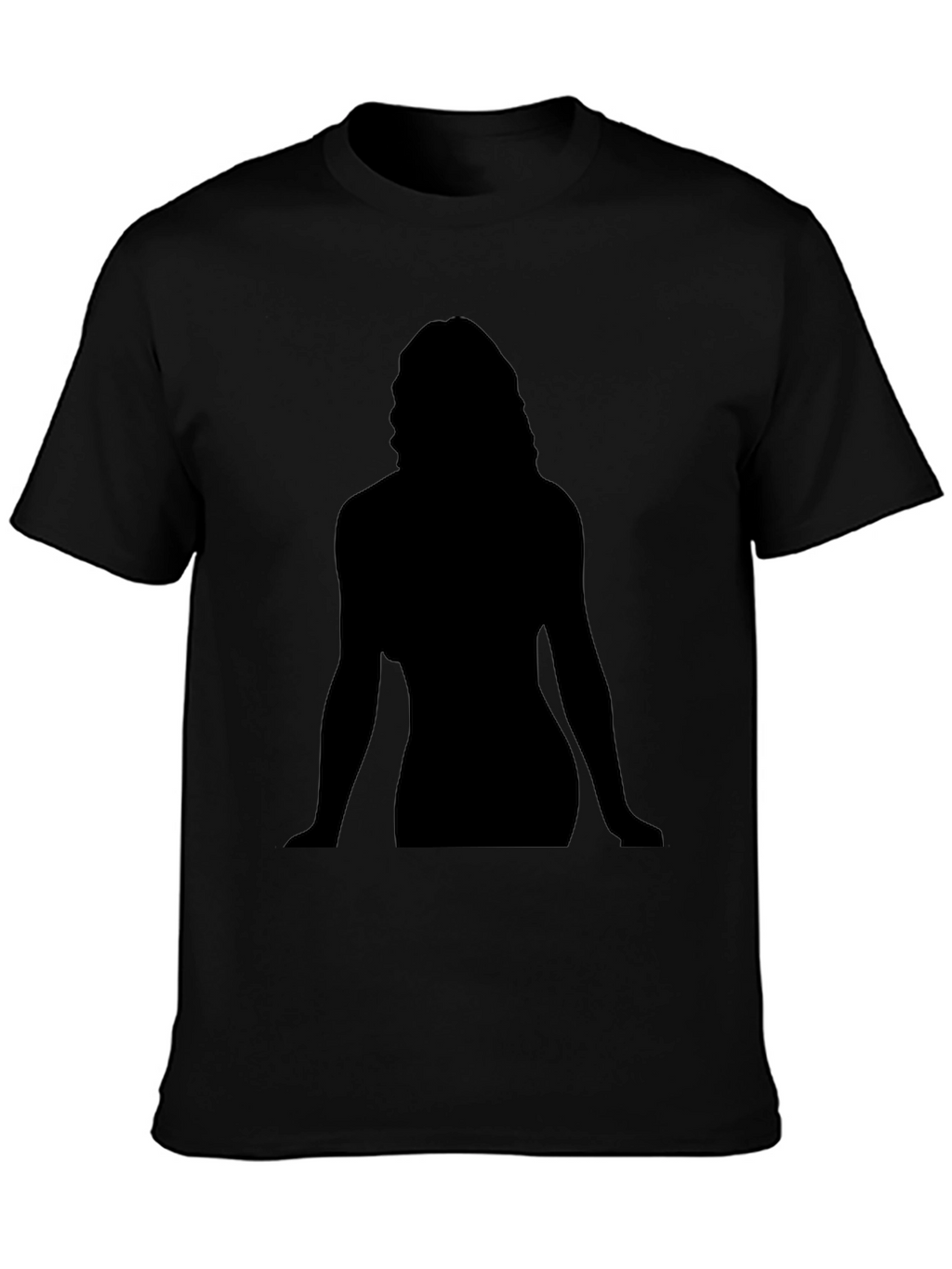 Silhouette Graphic Tee - Black Cotton Casual Shirt