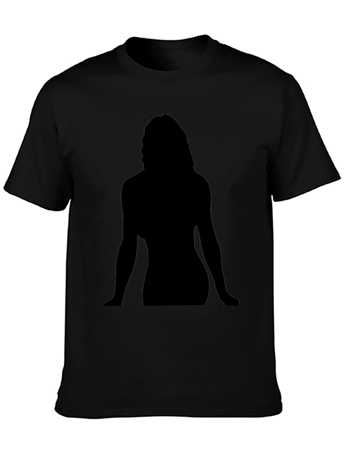 Silhouette Graphic Tee - Black Cotton Casual Shirt