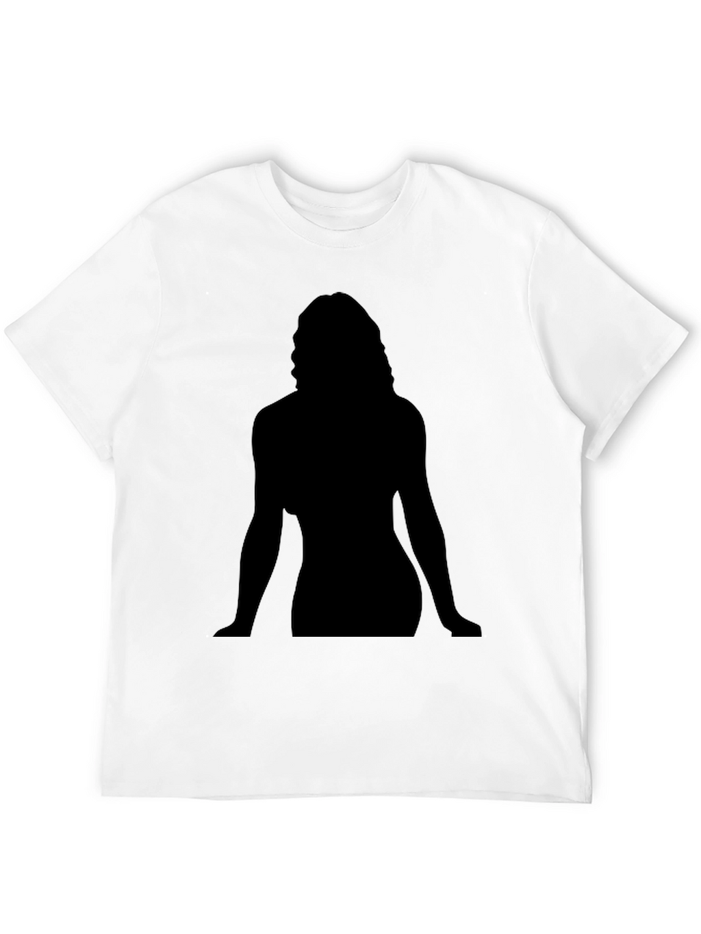 Silhouette Graphic Tee - Black Cotton Casual Shirt