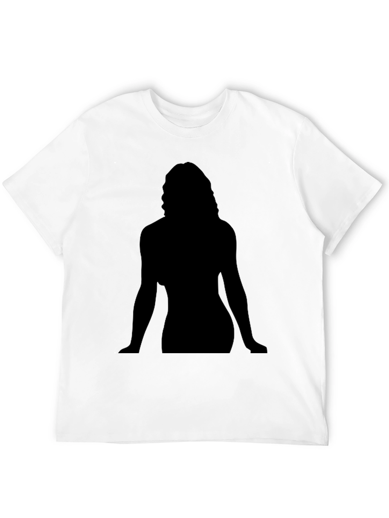 Silhouette Graphic Tee - Black Cotton Casual Shirt