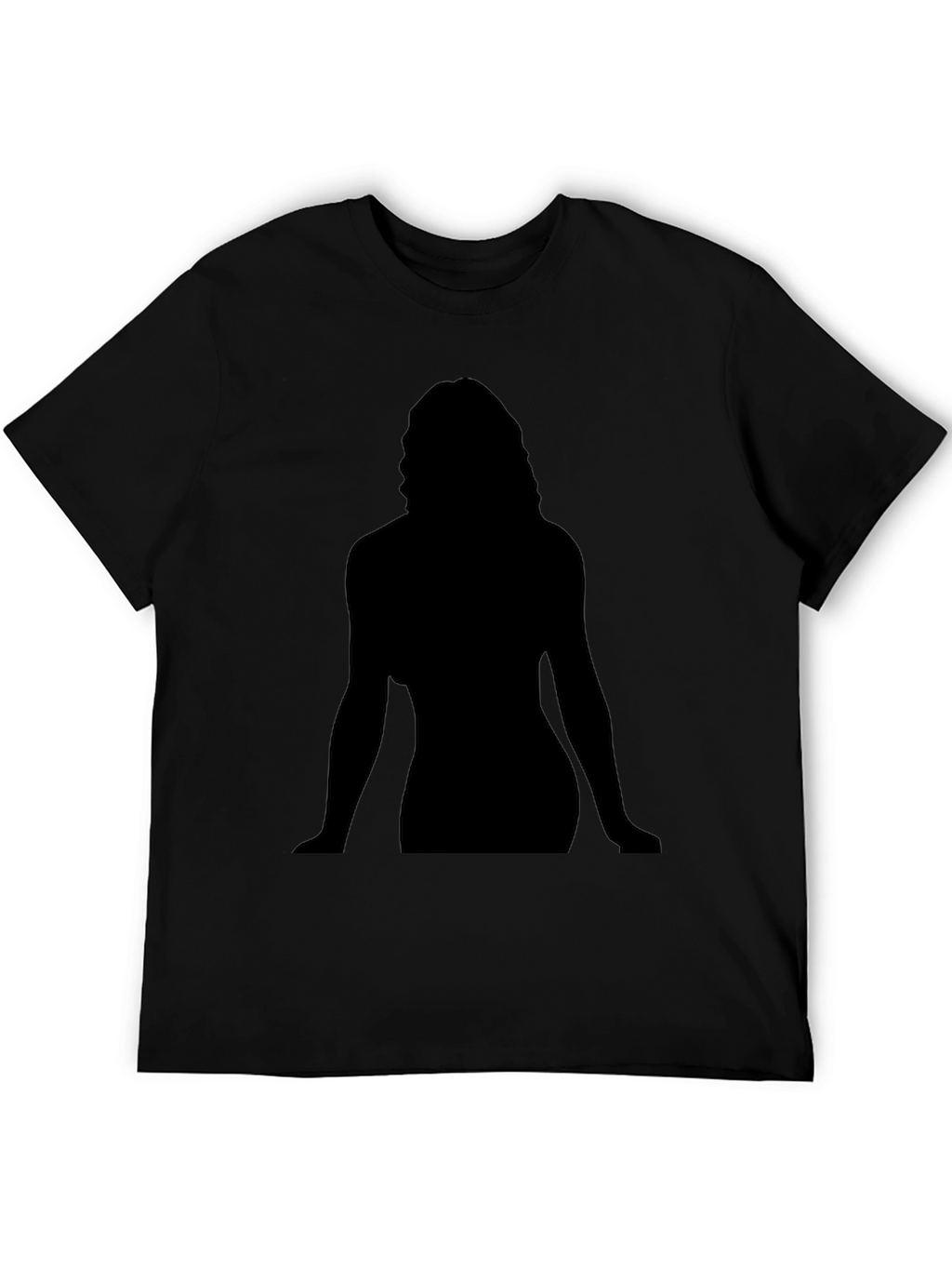 Silhouette Graphic Tee - Black Cotton Casual Shirt